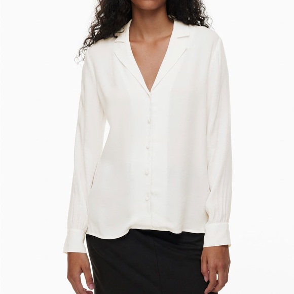 Aritzia Wilfred Tulum Blouse in green size S - Picture 4 of 4